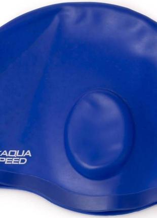 Шапка для плавання aqua speed ear cap comfort 9891 синій  osfm