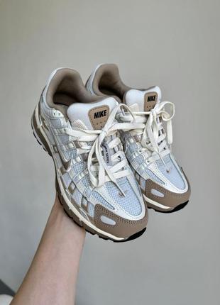 Кроссовки nike p-6000 beige/white