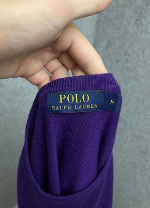 Фиолетовый свитер от бренда polo ralph lauren5 фото