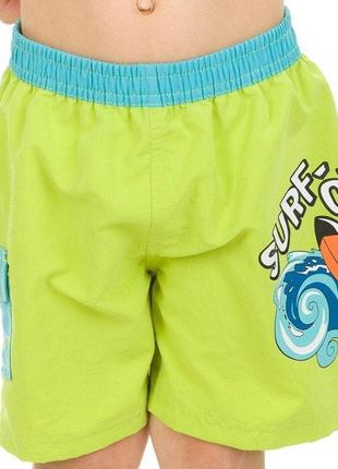 Плавки-шорти для хлопців aqua speed ​​surf-club shorts 2091 зелений діт 128см