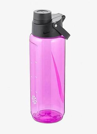 Пляшка nike tr renew recharge chug bottle 24 oz рожевий, чорний, білий уні 709 мл