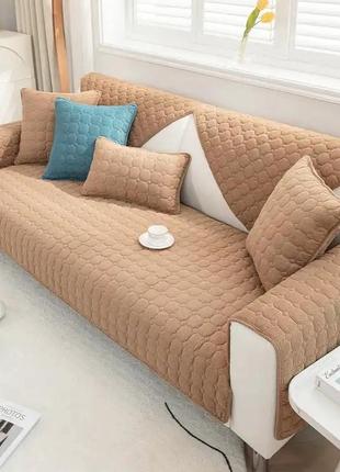 Накидка на диван світло-коричневий 150х70