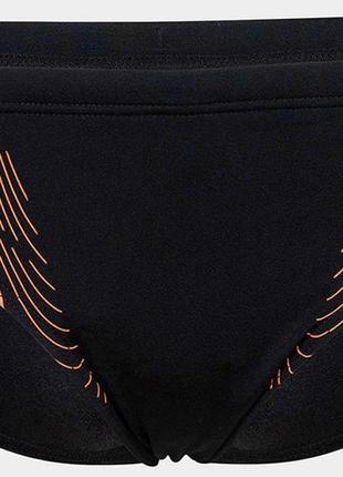 Плавки-сліпи для хлопців arena swim briefs graphic чорний, помаранчевий діт 140см