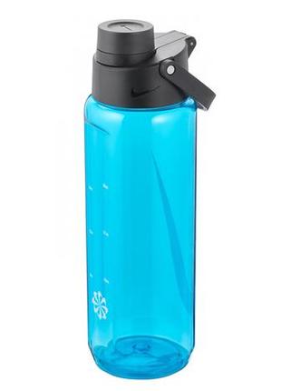 Пляшка nike tr renew recharge chug bottle 24 oz блакитний, чорний, білий уні 709 мл