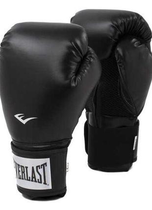 Боксерські рукавиці everlast prostyle 2 boxing gloves чорний уні 12 унцій