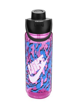 Пляшка nike tr renew recharge chug bottle 24 oz рожевий, чорний, синій, білий уні 709 мл