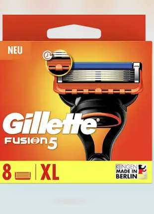 Змінні картриджі для гоління (леза касети) чоловічі gillette fusion 5 8 шт2 фото