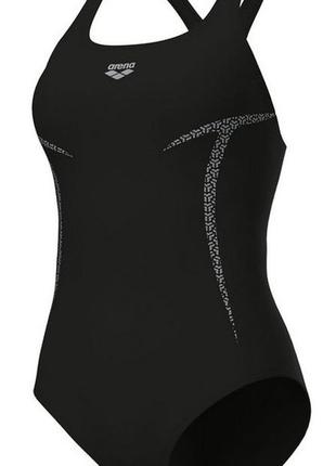 Купальник arena pro_file swim pro back graphic чорний, сріблястий жін 42