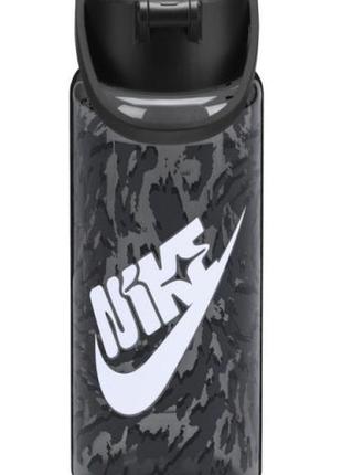 Пляшка nike tr renew recharge chug bottle 24 oz сірий, чорний, білий уні 709 мл