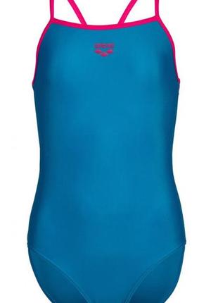 Купальник arena swimsuit light drop solid блакитний, рожевий діт 116 см