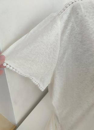 Новейшая футболка молочного цвета из льна ellen amder4 фото