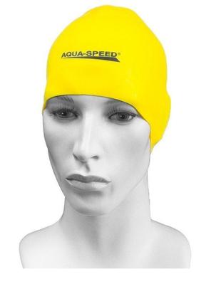 Шапка для плавання aqua speed ​​racer 2113 жовтий уні osfm