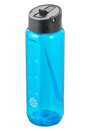 Пляшка nike tr renew recharge straw bottle 24 oz блакитний, чорний уні 709 мл