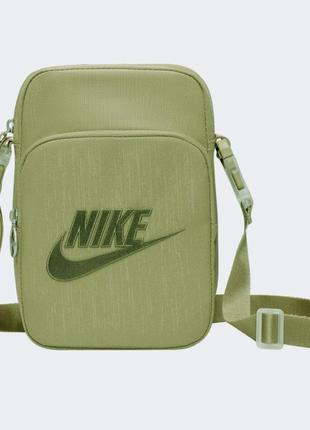 Сумка на плече nike nk heritage crossbody - mtlc m 4l хакі уні 18x7,5x23 см