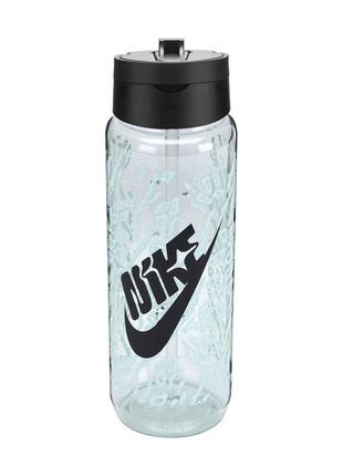 Пляшка nike tr renew recharge straw bottle 24 oz чорний, зелений уні 709 мл
