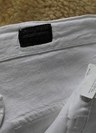 Чоловічі шорти із льону g-star raw білого кольору6 фото
