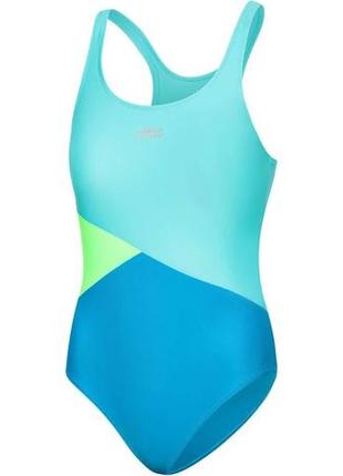 Купальник для дівчат aqua speed pola 8596 світло-бірюзовий, бірюзовий, салатовий діт 140см
