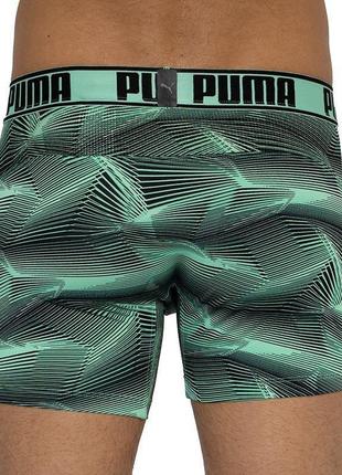 Труси-боксери puma active boxer print 2p зелений, чорний чол s4 фото