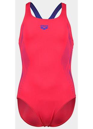 Купальник закритий для дівчат arena swimsuit swim pro back graphic рожевий діт 128см