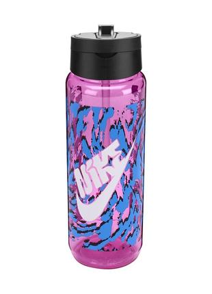 Пляшка nike tr renew recharge straw bottle 24 oz рожевий, чорний, білий уні 709 мл