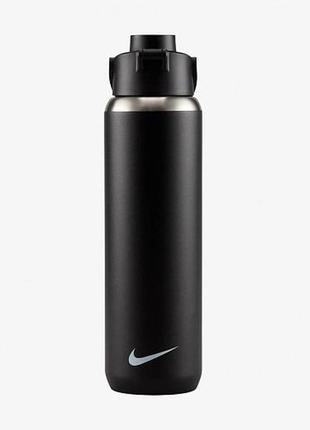 Пляшка nike ss recharge chug bottle 24 oz чорний, білий уні 709 мл