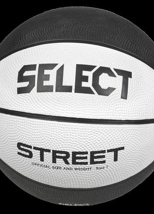 М'яч баскетбольний select basketball street v25 біло-чорний уні 7