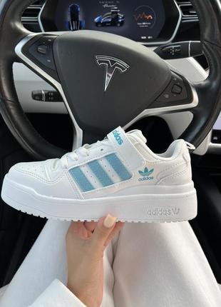 Женские кроссовки adidas forum blue white sale мини дефект