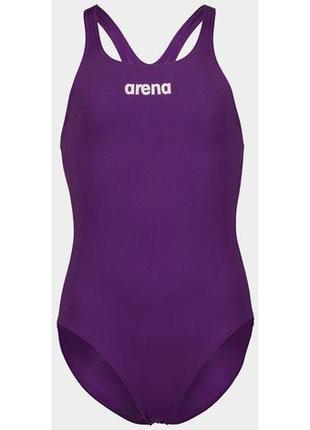 Купальник закритий для дівчат arena team swim pro solid фіолетовий діт 128см