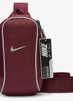 Сумка через плече nike nk nsw essntl crssbdy-mtl pull 1l бордовий уні 20.5x12.5x5 см