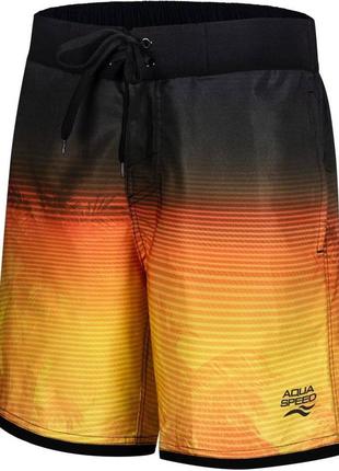 Плавки-шорти для чоловіків aqua speed nolan 9072 помаранчевий, чорний чол 42-44 (s)