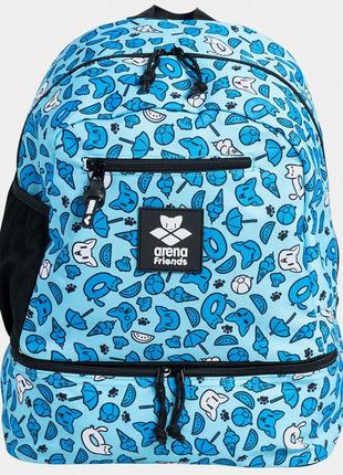 Рюкзак arena team backpack friends чорний, блакитний, білий діт 36 x 28 x 20