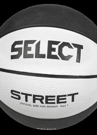 М'яч баскетбольний select basketball street v24 біло-чорний уні 6