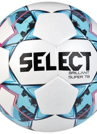 М'яч футбольний select brillant super tb fifa біло-синій уні 5