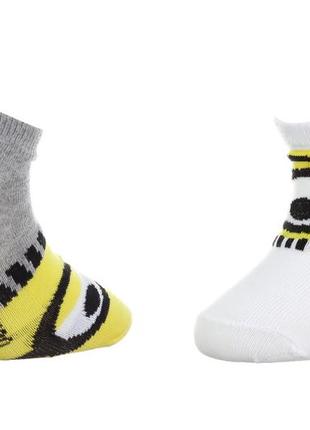Шкарпетки minions socks 2p сірий, білий діт 27-30, арт.36775-1