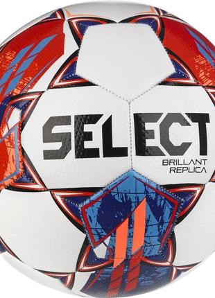 М'яч футбольний select brillant replica v23 біло-червоний уні 5