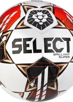 М'яч футбольний select brillant super fifa (hs) v23 білий, червоний уні 5
