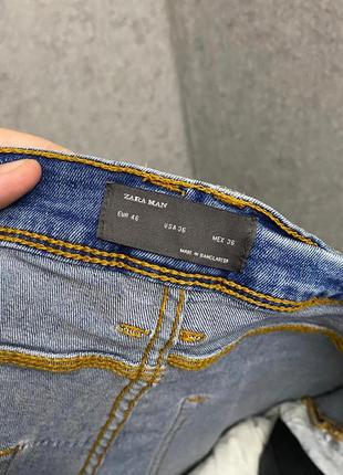 Синие джинсы от брендa zara man6 фото