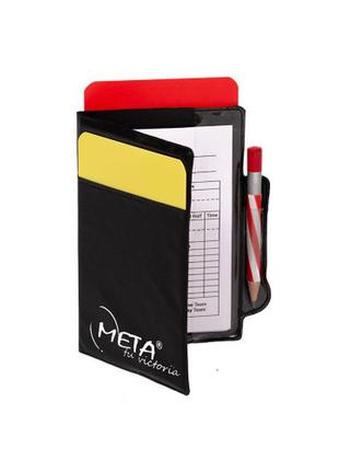 Набір карток арбітра meta referee warning cards kit чорний уні ofsm