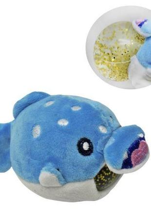 Плюшевая игрушка-антистресс "голубая рыбка"