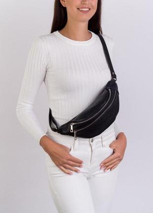 Бананка кожаная женская virginia conti 03293 на 2 отделения