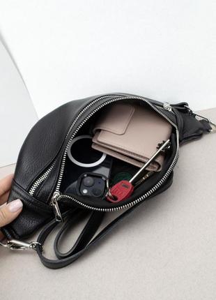 Бананка кожаная женская virginia conti 03293 на 2 отделения