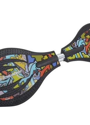 Вейвборд schildkröt waveboard good vibes graffiti чорний, мультиколор max: 80 кг