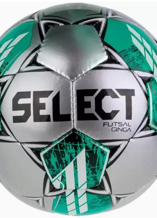 М'яч футзальний select futsal ginga сріюлястий, чорний, зелений уні 4