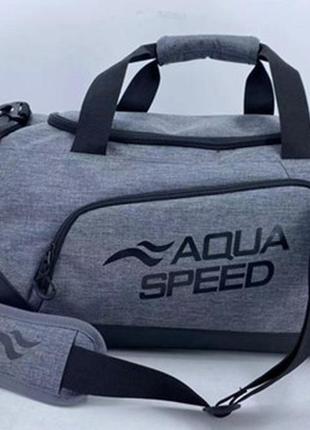 Cумка aqua speed duffel bag l 60151 43l сірий, чорний уні 55x26x30см