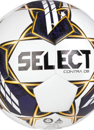 М'яч футбольний select contra db v23 фіолетовий, золотистий, білий уні 5