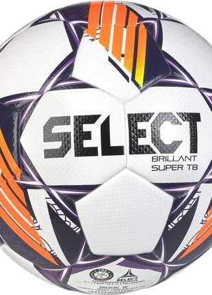 М'яч футбольний select brillant super fifa tb v24 біло-фіолетовий уні 5