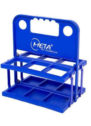 Контейнер пластиковий для пляшок meta 6 bottle carrier plastic foldable синій уні ofsm