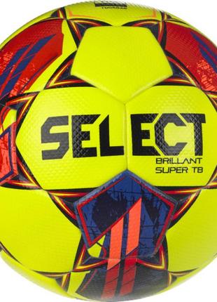 М'яч футбольний select brillant super fifa tb v23 жовтий, червоний уні 5