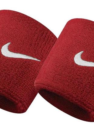 Напульсник nike swoosh wristbands 2 pk varsity red/white червоний уні osfm