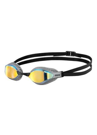 Окуляри для плавання arena air-speed mirror жовтий, мідно-сріблястий уні osfm